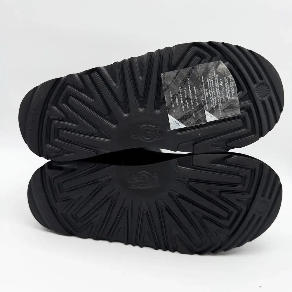 UGG Kids Bailey Button II Winter Boot US 6 EU 38 Black Sheepskin NIB